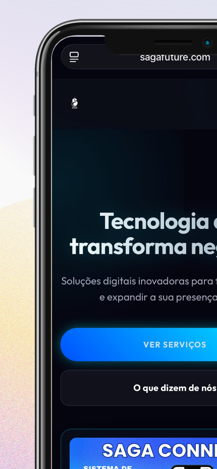 Saga Future Landing Page Mockup